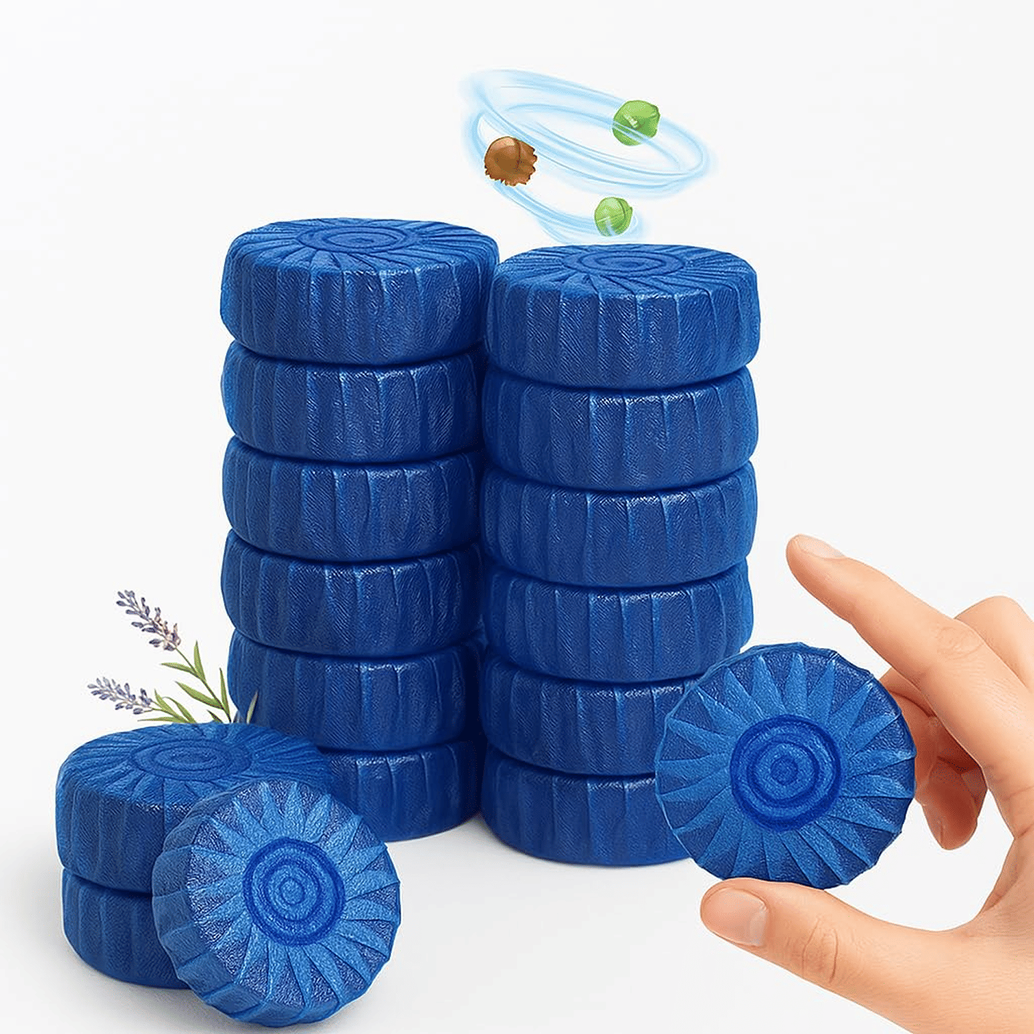     			10 Pcs Toilet Bowl Deodorizer Cleaner Powerful Automatic Flush Toilet cleaner tablet/Automatic Toilet Bowl Cleaner Tablets Stain Remover Bathroom Flush Tank Blue Tab Tablet