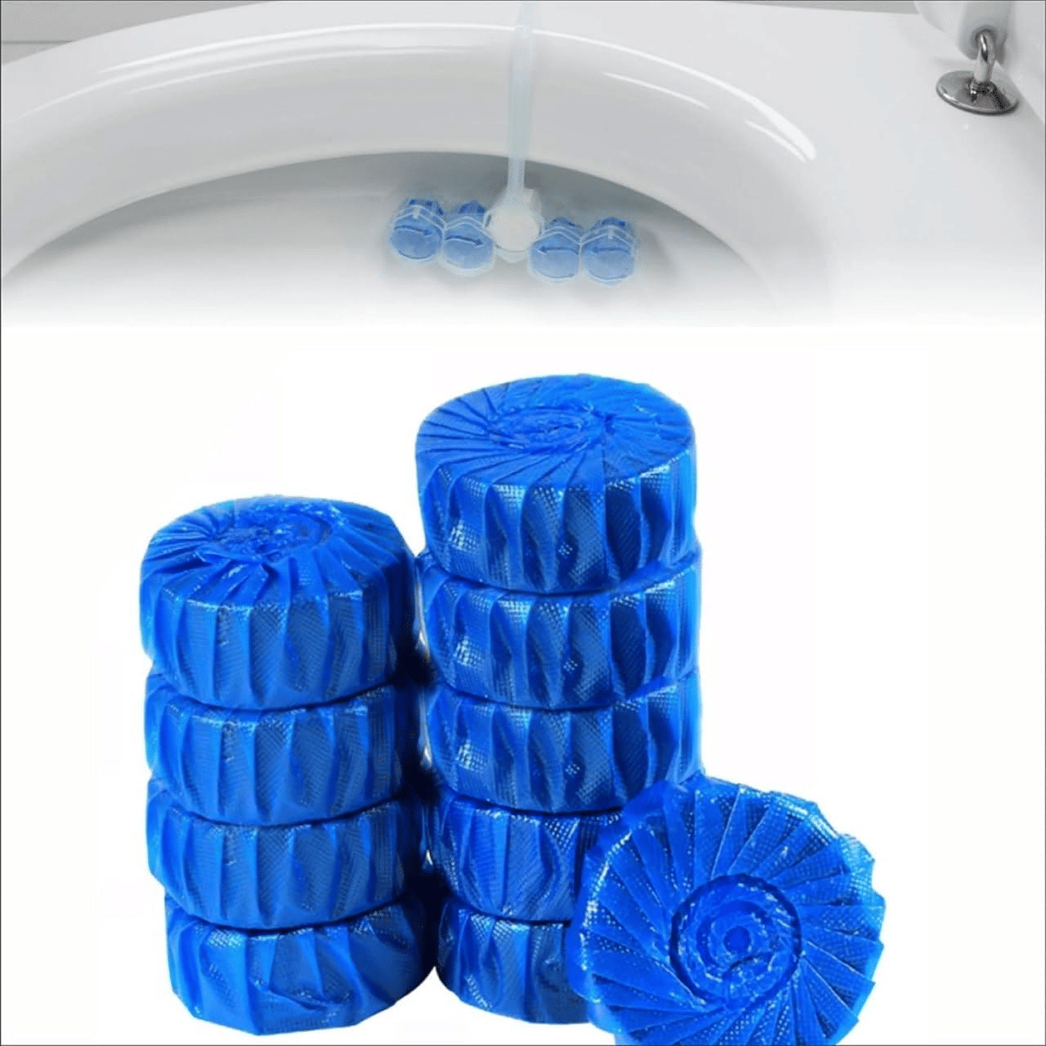     			10 Pcs Toilet Bowl Deodorizer Cleaner Powerful Automatic Flush Toilet cleaner tablet/Automatic Toilet Bowl Cleaner Tablets Stain Remover Bathroom Flush Tank Blue Tab Tablet