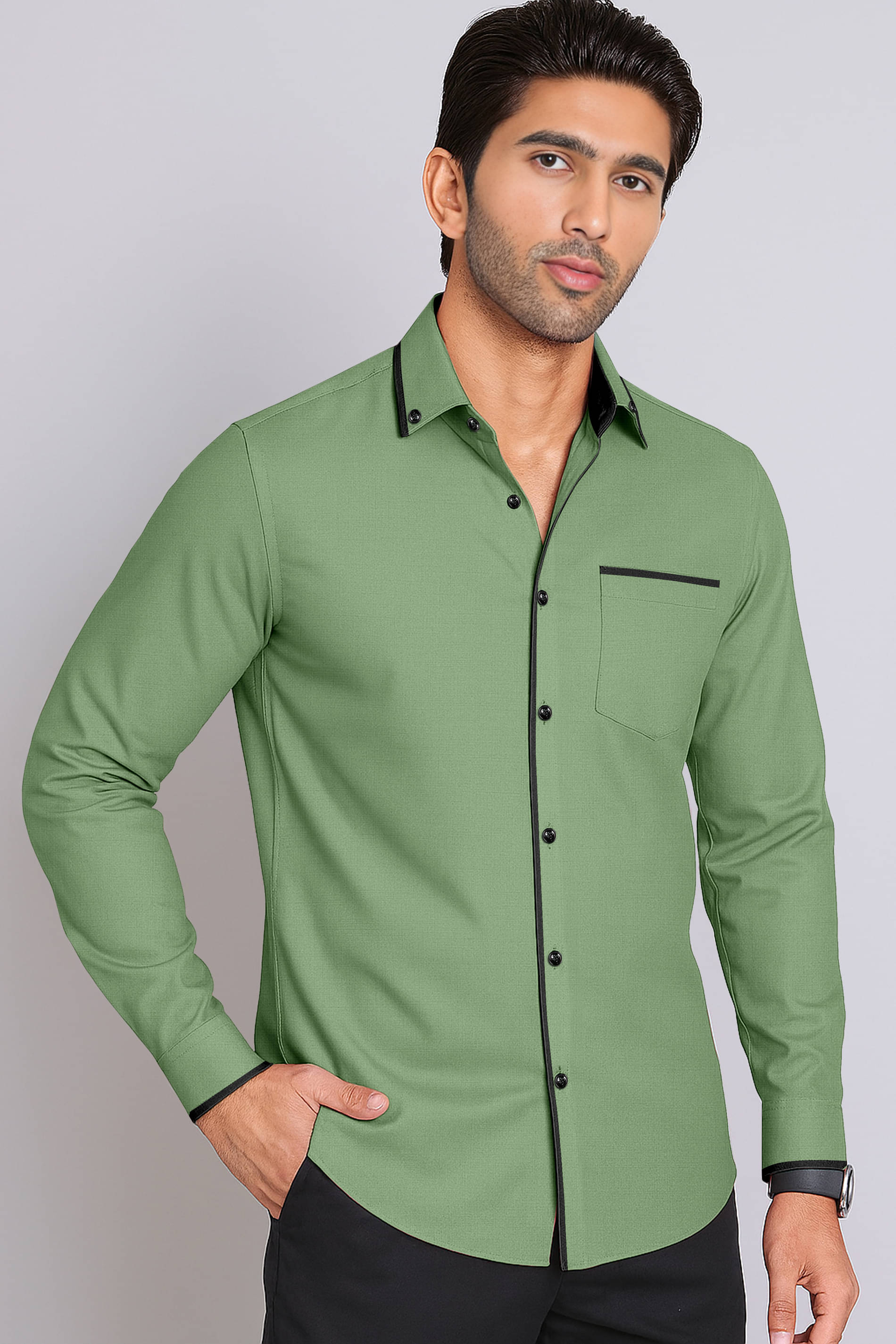 AITAVIK OVERSEAS Poly Cotton Regular Fit Solids Full Sleeves Men's Casual Shirt - Mint Green ( Pack of 1 ) AITAVIK OVERSEAS Poly Cotton Regular Fit Solids Full Sleeves Men's Casual Shirt - Mint Green ( Pack of 1 )