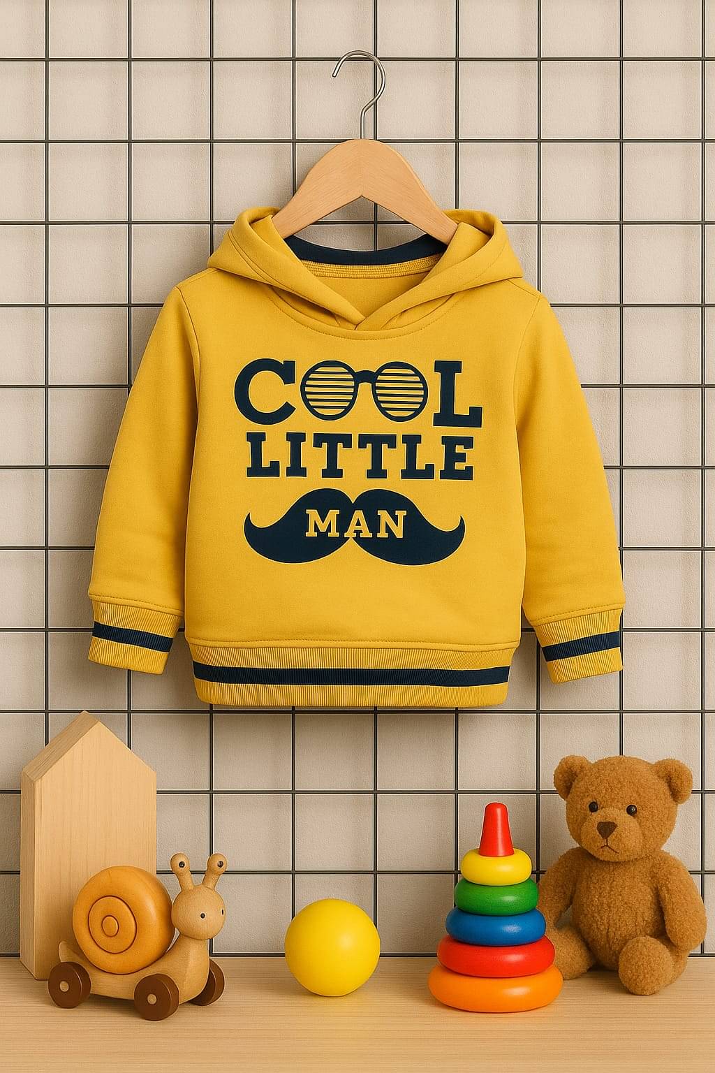     			AUSTIVO Pack of 1 Boys Fleece Sweatshirt ( Yellow )