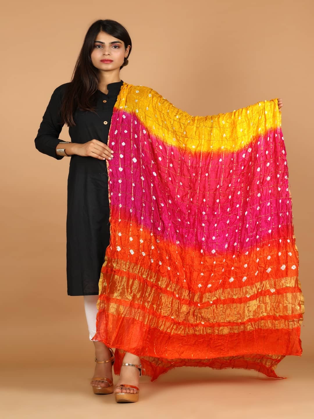 Anjaneya Creations Women Banarasi Dupatta ( Multicolor , Pack of 1 ) - Dupattas & Shawls | Buy online on ZillyBuy
