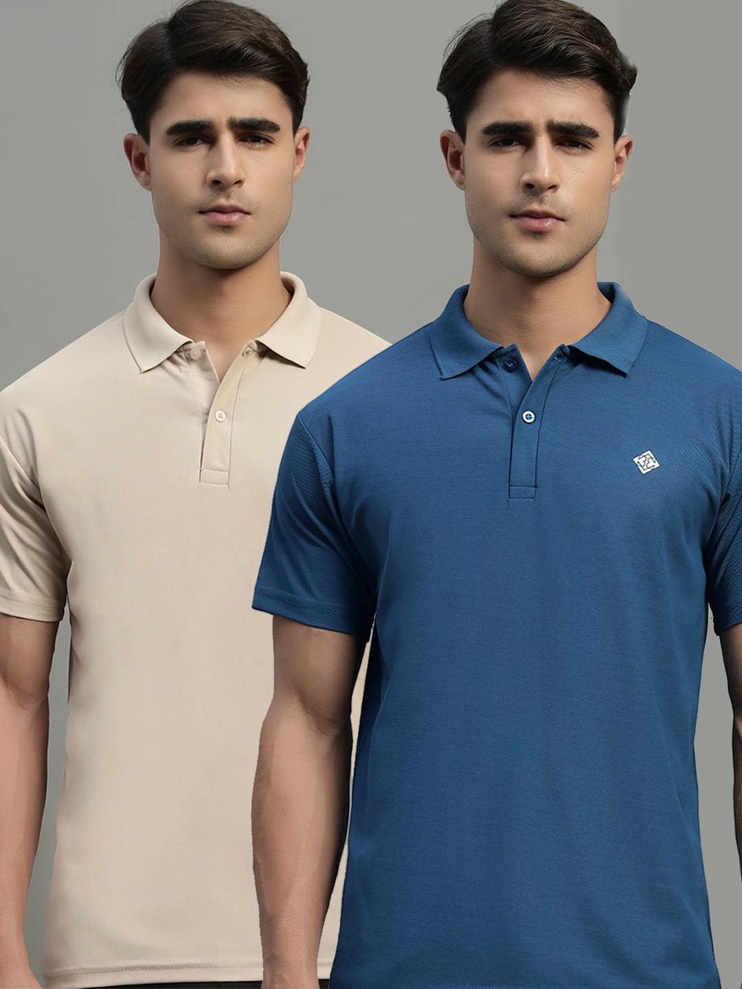 BLISS BOYS Men Polyester Regular Fit Solid Polo T Shirt ( Beige ) BLISS BOYS Men Polyester Regular Fit Solid Polo T Shirt ( Beige )