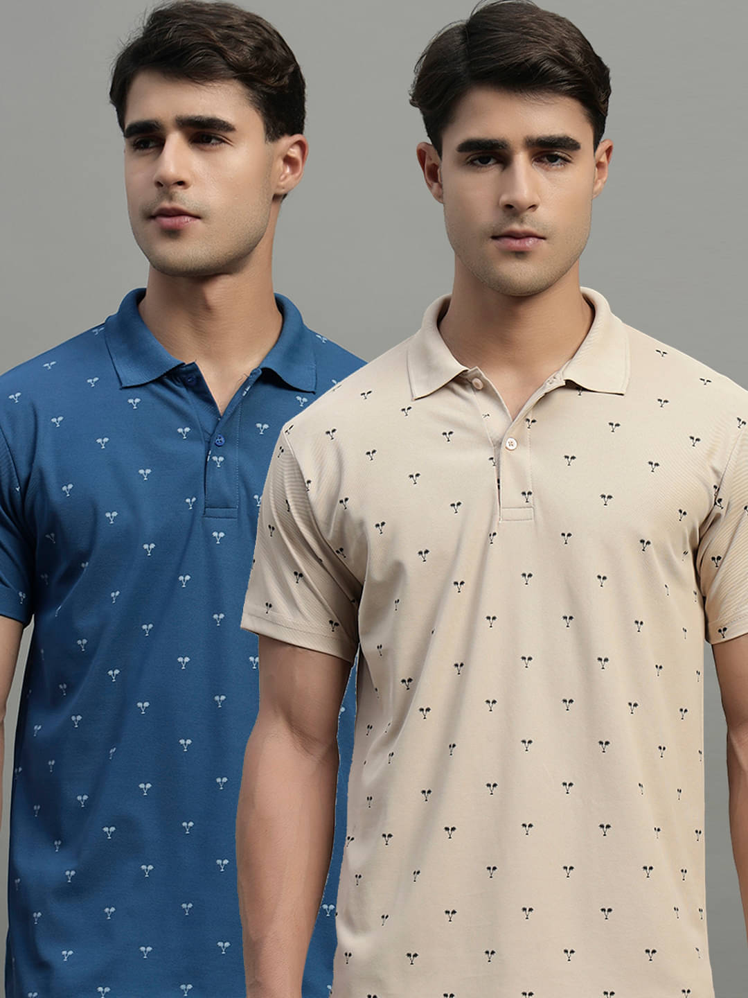     			BLISS BOYS Men Polyester Regular Fit Printed Polo T Shirt ( Blue )