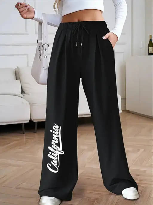 CLOTHINA Women Knitted Casual Trousers ( Black ) - Trousers | Buy online on ZillyBuy