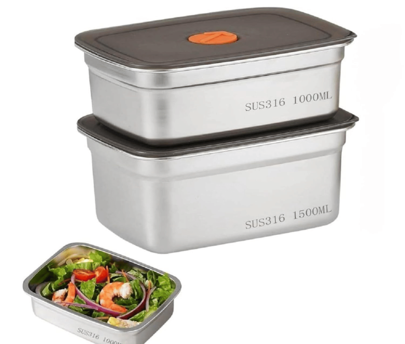     			CLOUDTAIL CHOICE Containers Steel Multicolor Food Container ( Set of 2 )