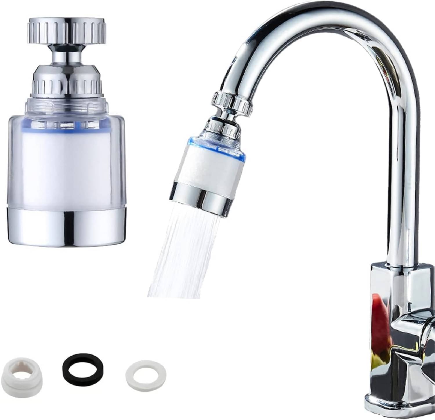     			Filter Faucet 360 Degree Rotating Faucet Luxury Water Saving Faucet Sprayer Water Pressurized Faucet Filter