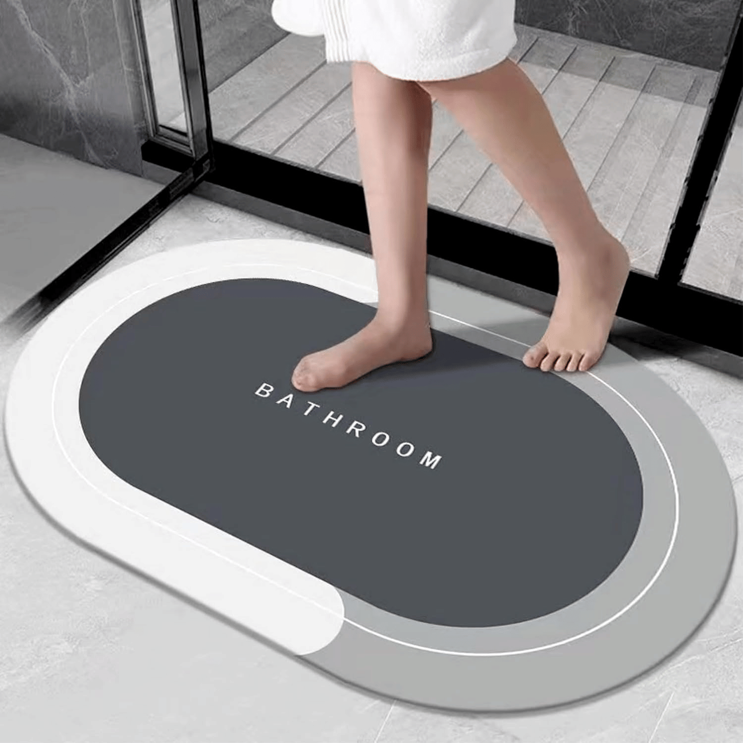 Flyhomes Set of 1 Anti-skid Rubber Door Mat ( 40 X 60 cm ) Multi