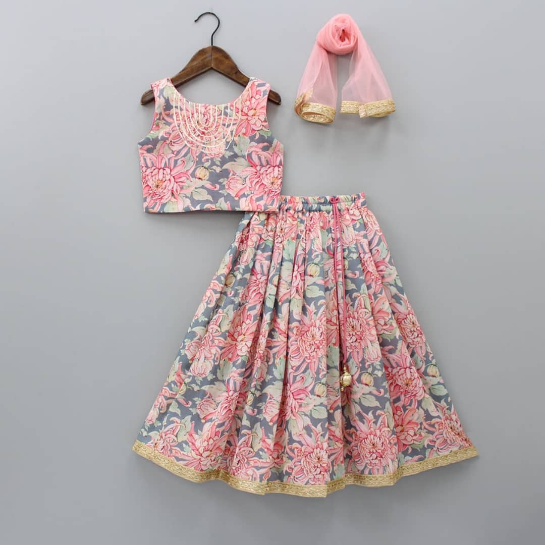 PAMPOLINA Cotton Blend Asymmetric Dress For Girls Pack of