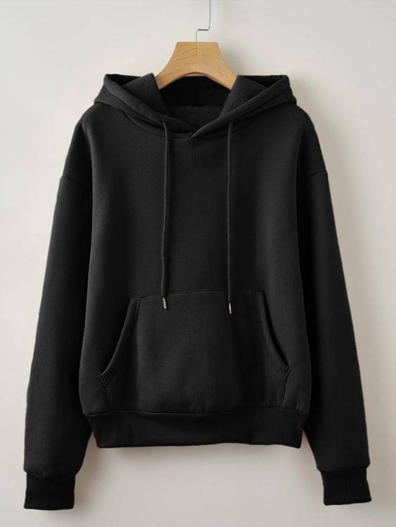     			Greenflair Fleece Hooded Men's Sweatshirt - Black ( Pack of 1 )