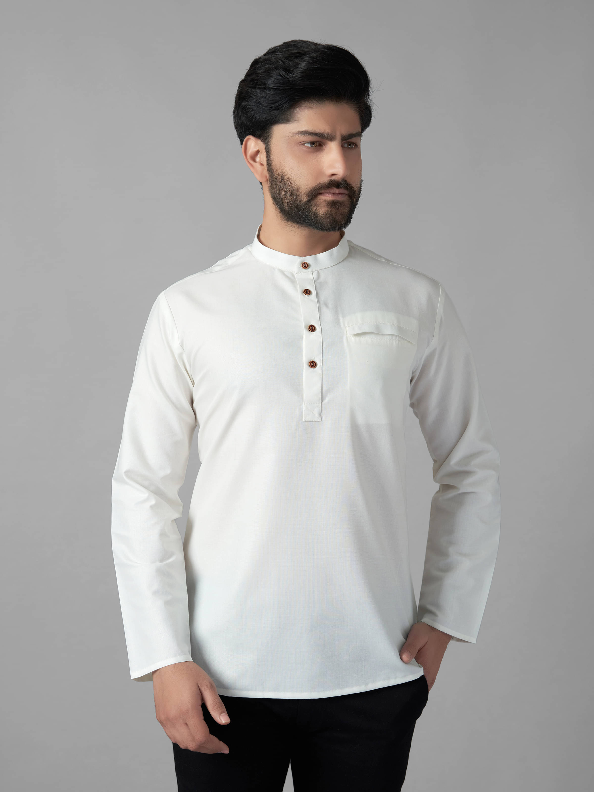JUGG JUGG JEEYO White Blended Men's Regular Kurta ( Pack of 1 ) JUGG JUGG JEEYO White Blended Men's Regular Kurta ( Pack of 1 )