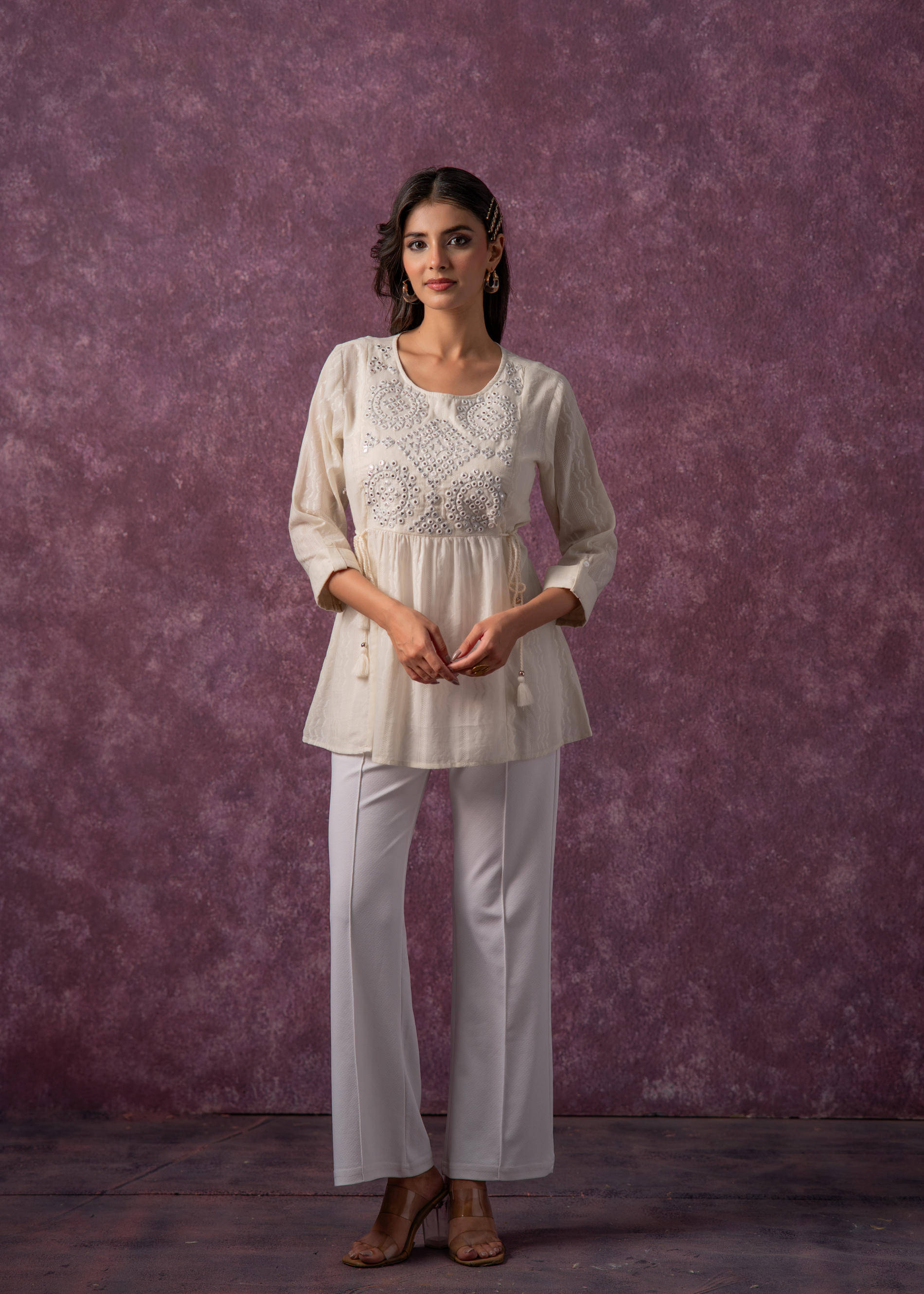 Juniper Women's Cotton Tunic ( Off White ) Juniper Women's Cotton Tunic ( Off White )