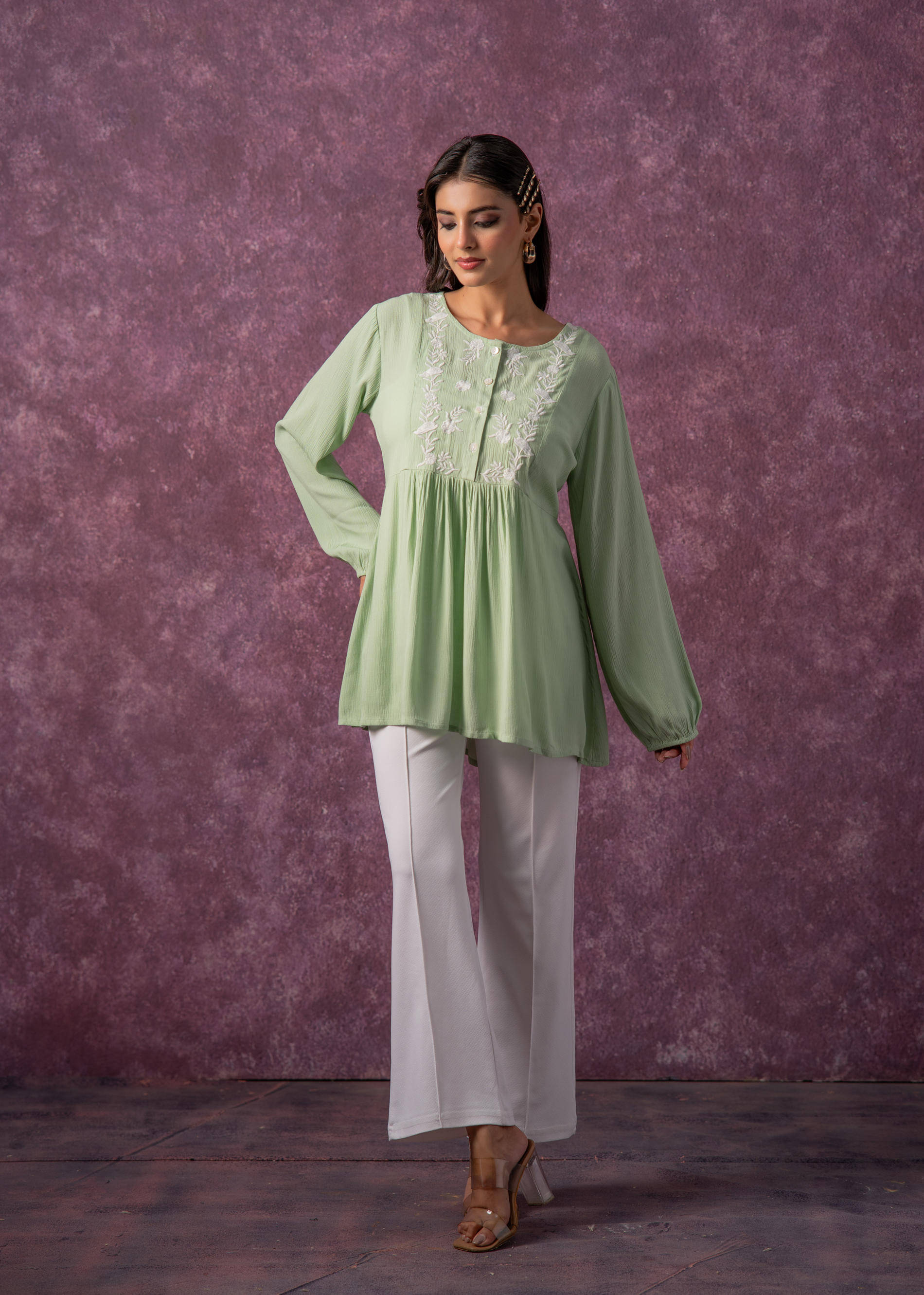 Juniper Women's Viscose Tunic ( Mint Green ) Juniper Women's Viscose Tunic ( Mint Green )