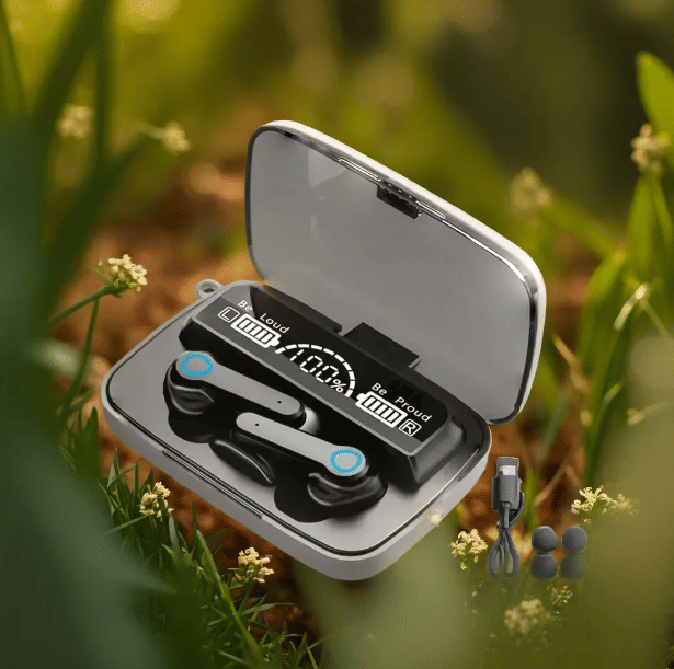     			M19 Bluetooth True Wireless (TWS) In Ear 20 Hours Playback Fast charging,Powerfull bass IPX4(Splash & Sweat Proof) Black