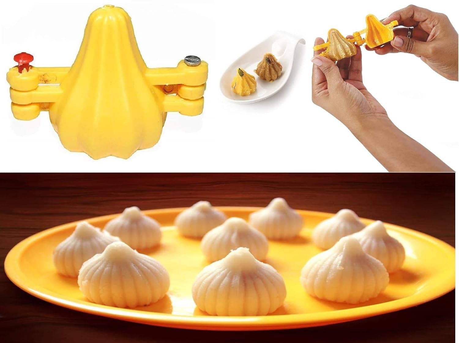 Modak Mould Modak Filling Sancha, Food Grade Plastic Modak Maker Press for Ganesh chaturthi Festival 20pcs Small Modak Mould Modak Filling Sancha, Food Grade Plastic Modak Maker Press for Ganesh chaturthi Festival 20pcs Small