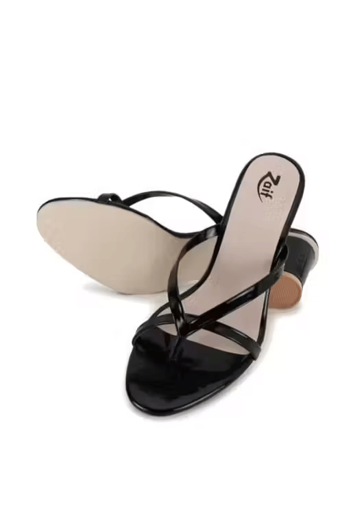     			NUSRATALI Black Women's Sandal Heels