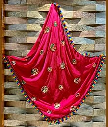 NayeRang Women Chiffon Dupatta ( Pink , Pack of 1 )