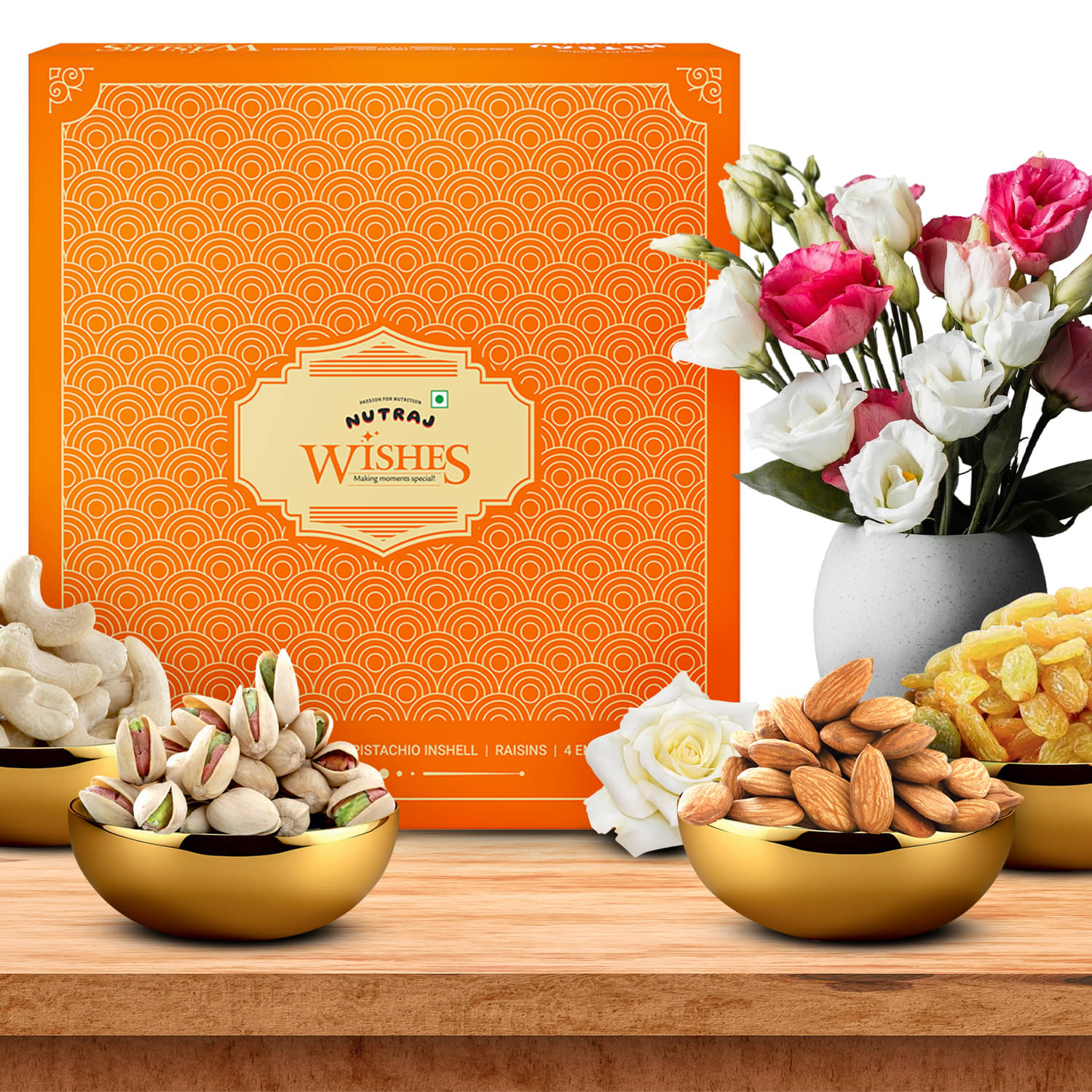 Nutraj Wishes Healthy Goodness Diwali Dry Fruits Gift Hamper, Assorted Dry Fruits Diwali Gift Pack 500gm Nutraj Wishes Healthy Goodness Diwali Dry Fruits Gift Hamper, Assorted Dry Fruits Diwali Gift Pack 500gm
