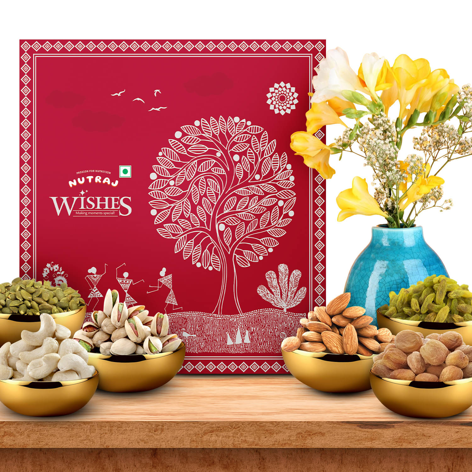 Nutraj Wishes Nutty Groove, Diwali Dry Fruits Gift Hamper, Assorted Dry Fruits Diwali Gift Pack 600gm Nutraj Wishes Nutty Groove, Diwali Dry Fruits Gift Hamper, Assorted Dry Fruits Diwali Gift Pack 600gm