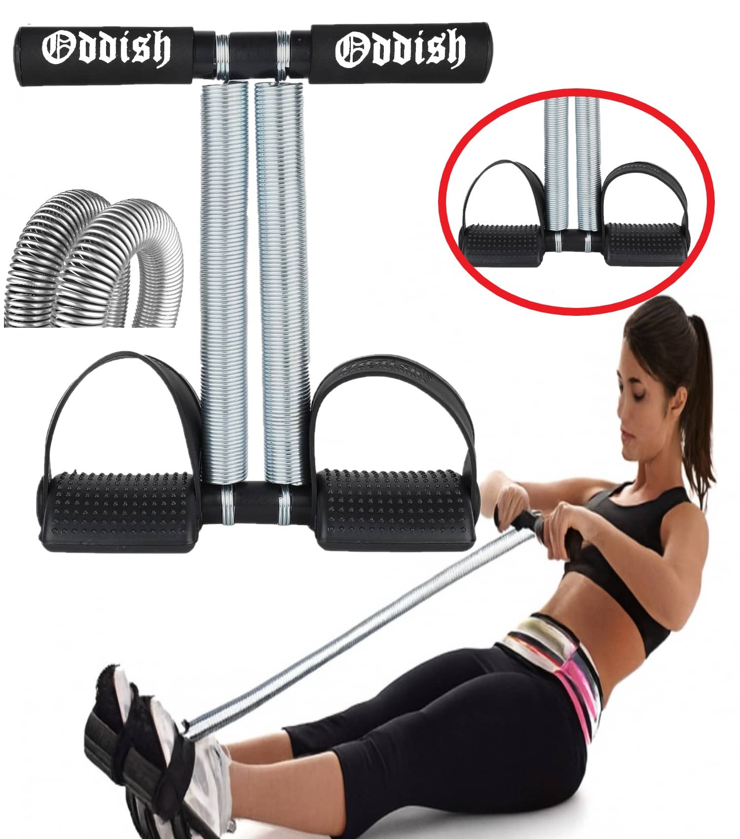 Oddish® Double Spring Tummy Trimmer for Men & Women | Heavy Duty Abs Exerciser for Weight Loss, Belly Fat Burner & Full Body Workout Equipment - Sports and Fitness Equipment | Buy online on ZillyBuy