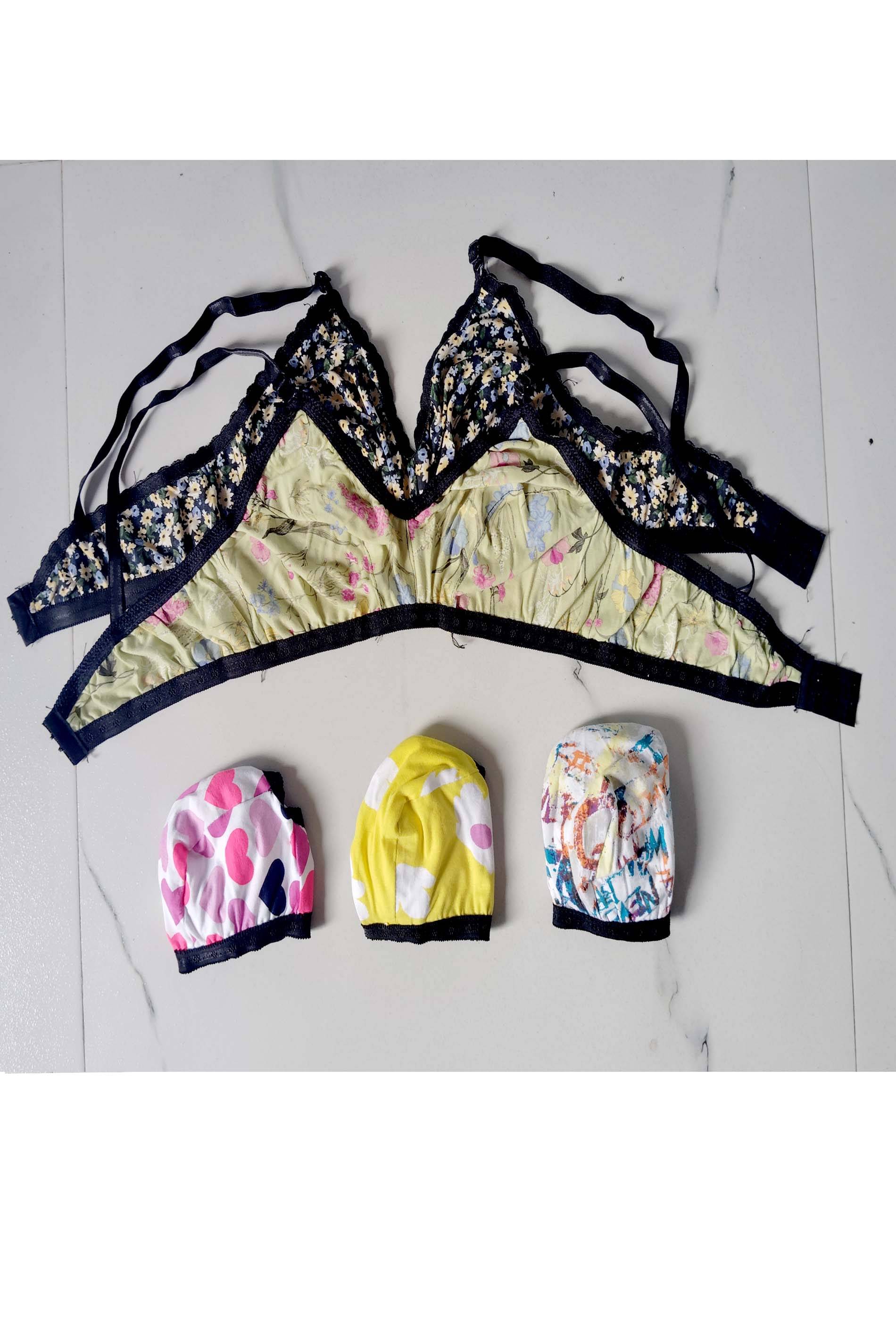 PERFECT SECRET Pack of 5 Cotton Non Padded Everyday Bra For Women ( Multicolor )     			PERFECT SECRET Pack of 5 Cotton Non Padded Everyday Bra For Women ( Multicolor )