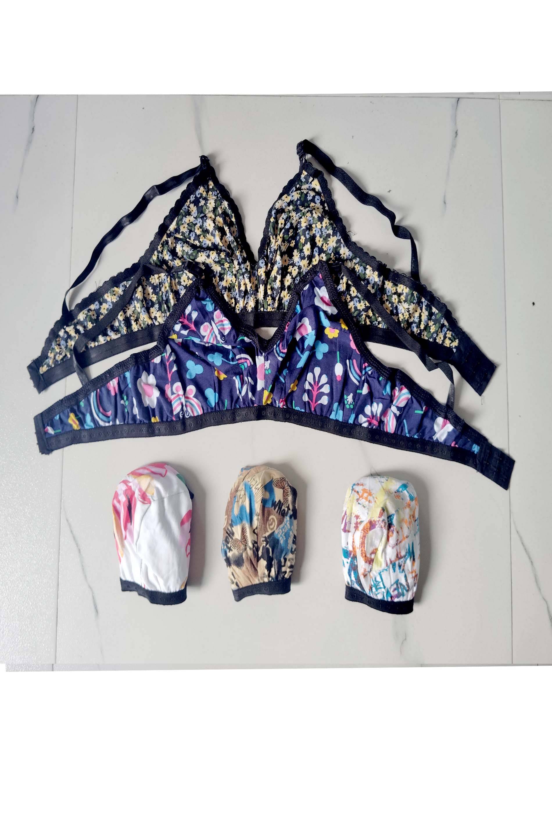 PERFECT SECRET Pack of 5 Cotton Non Padded Everyday Bra For Women ( Multicolor )     			PERFECT SECRET Pack of 5 Cotton Non Padded Everyday Bra For Women ( Multicolor )