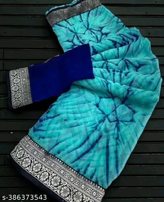 SAREEYA16 Chiffon Printed Regular Saree With Unstitched Blouse Piece ( Light Blue ) SAREEYA16 Chiffon Printed Regular Saree With Unstitched Blouse Piece ( Light Blue )