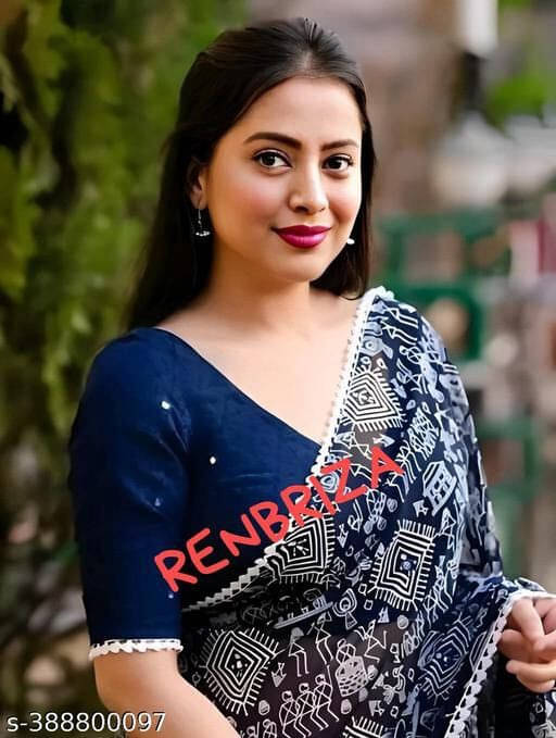 SAREEYA16 Chiffon Printed Regular Saree With Unstitched Blouse Piece ( Blue ) SAREEYA16 Chiffon Printed Regular Saree With Unstitched Blouse Piece ( Blue )