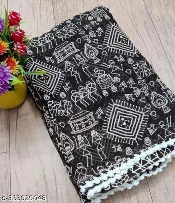 SAREEYA16 Chiffon Printed Regular Saree With Unstitched Blouse Piece ( Brown ) SAREEYA16 Chiffon Printed Regular Saree With Unstitched Blouse Piece ( Brown )