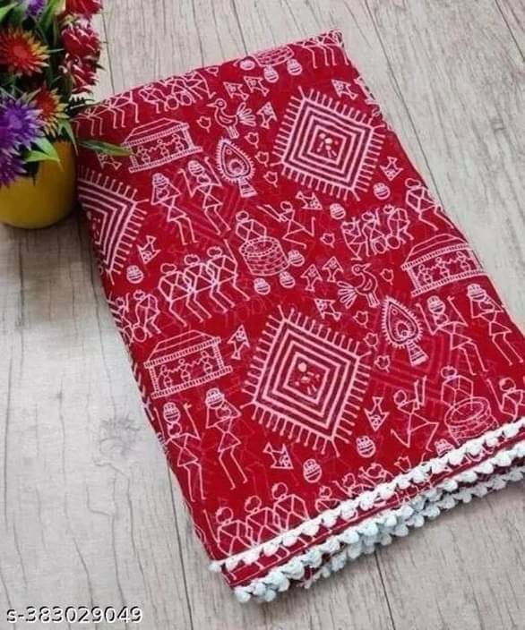 SAREEYA16 Chiffon Printed Regular Saree With Unstitched Blouse Piece ( Red ) SAREEYA16 Chiffon Printed Regular Saree With Unstitched Blouse Piece ( Red )