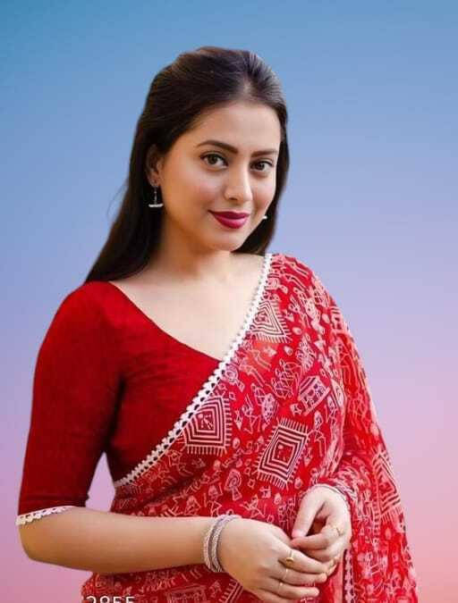     			SAREEYA16 Cotton Blend Printed Regular Saree With Unstitched Blouse Piece ( Red )