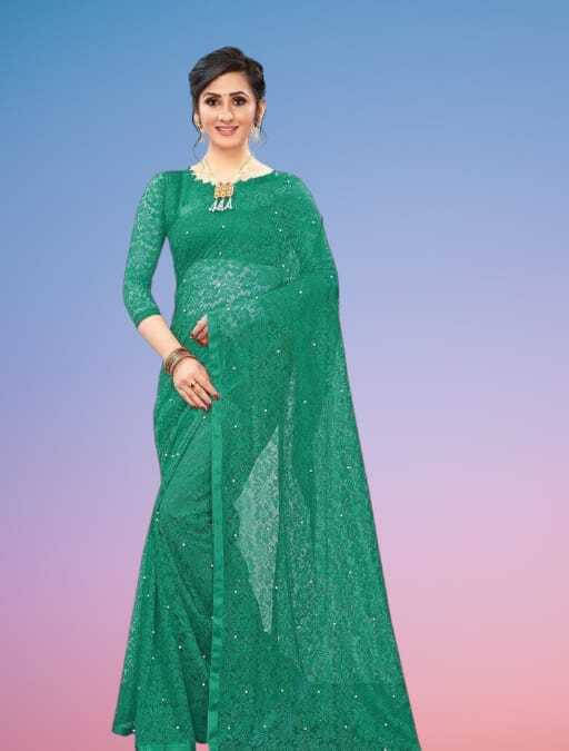SAREEYA16 Cotton Blend Printed Regular Saree With Unstitched Blouse Piece ( Green ) SAREEYA16 Cotton Blend Printed Regular Saree With Unstitched Blouse Piece ( Green )