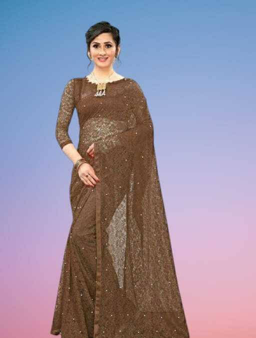 SAREEYA16 Cotton Blend Printed Regular Saree With Unstitched Blouse Piece ( Brown ) SAREEYA16 Cotton Blend Printed Regular Saree With Unstitched Blouse Piece ( Brown )
