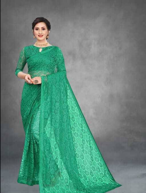     			SAREEYA16 Cotton Blend Printed Regular Saree With Unstitched Blouse Piece ( Green )