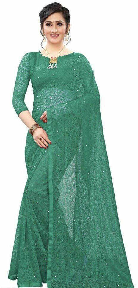     			SAREEYA16 Cotton Blend Printed Regular Saree With Unstitched Blouse Piece ( Green )