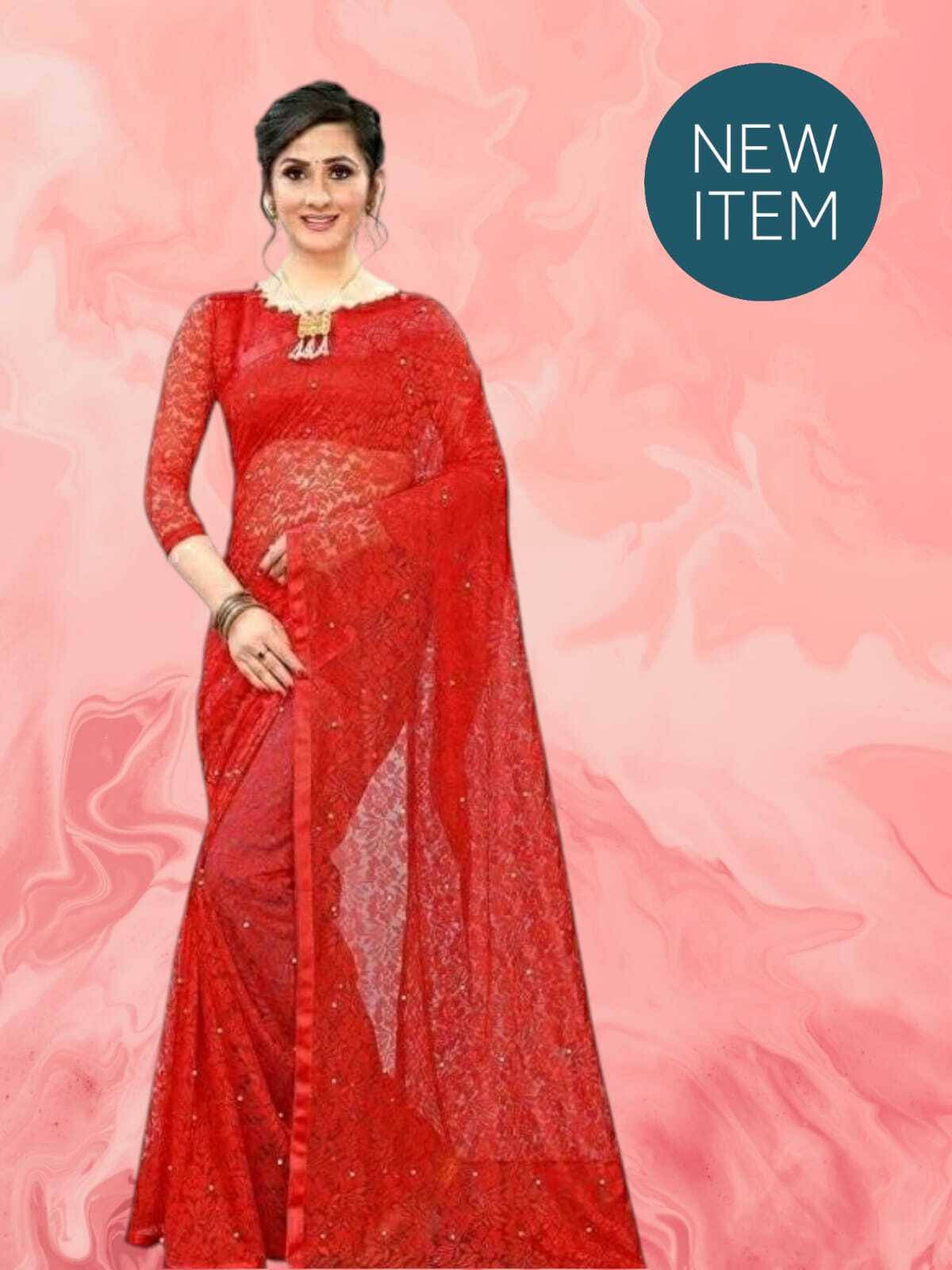 SAREEYA16 Cotton Blend Printed Regular Saree With Unstitched Blouse Piece ( Red ) SAREEYA16 Cotton Blend Printed Regular Saree With Unstitched Blouse Piece ( Red )
