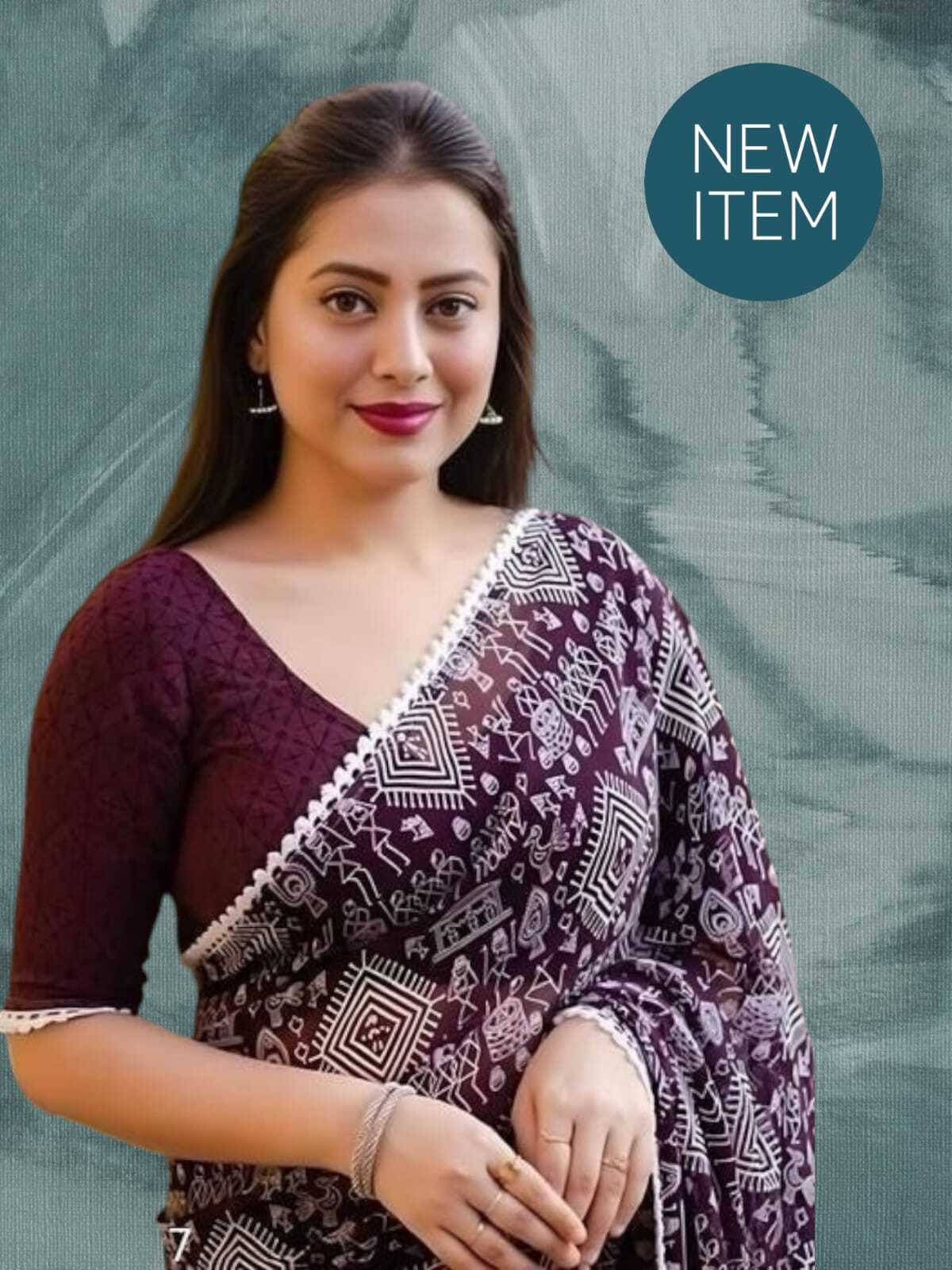SAREEYA16 Cotton Blend Printed Regular Saree With Unstitched Blouse Piece ( Maroon ) SAREEYA16 Cotton Blend Printed Regular Saree With Unstitched Blouse Piece ( Maroon )