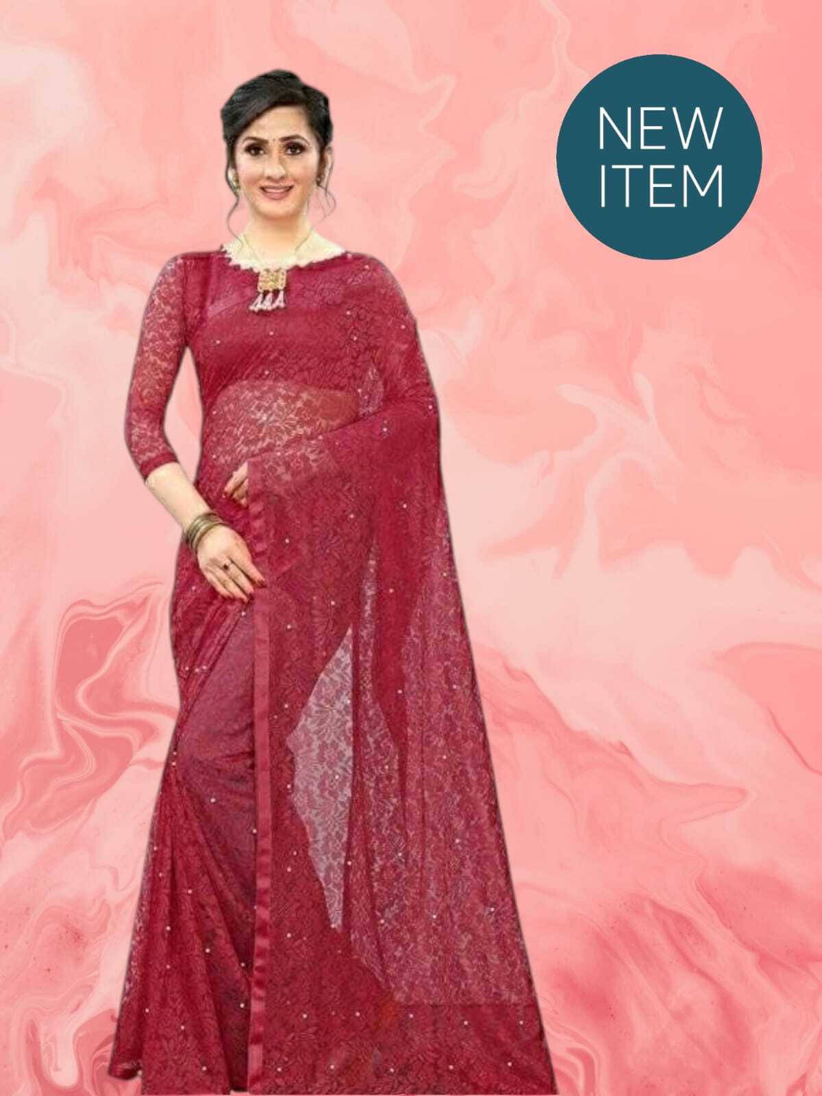     			SAREEYA16 Cotton Blend Printed Regular Saree With Unstitched Blouse Piece ( Maroon )