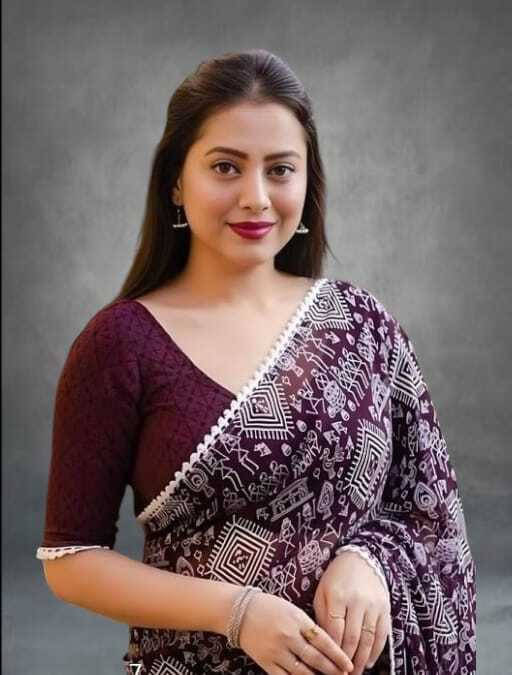     			SAREEYA16 Cotton Blend Printed Regular Saree With Unstitched Blouse Piece ( Maroon )