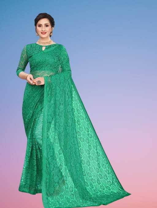     			SAREEYA16 Cotton Blend Printed Regular Saree With Unstitched Blouse Piece ( Green )