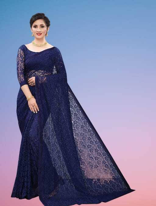 SAREEYA16 Cotton Blend Printed Regular Saree With Unstitched Blouse Piece ( Navy Blue ) SAREEYA16 Cotton Blend Printed Regular Saree With Unstitched Blouse Piece ( Navy Blue )