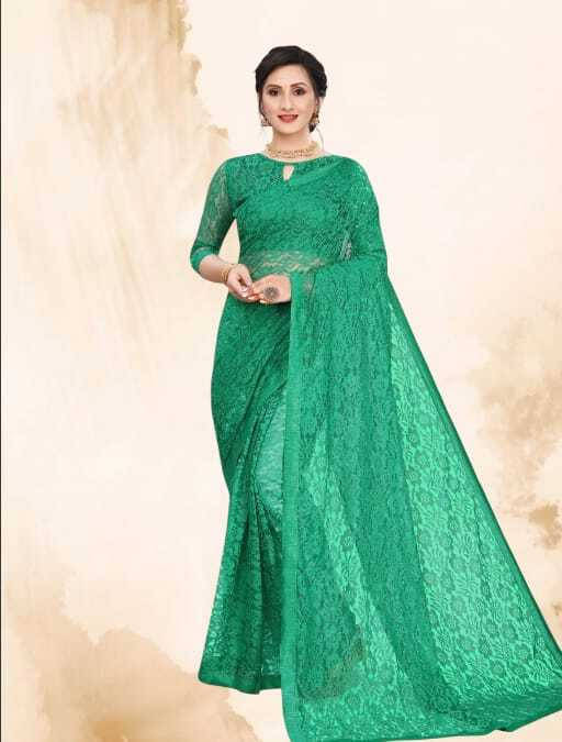     			SAREEYA16 Cotton Blend Printed Regular Saree With Unstitched Blouse Piece ( Green )