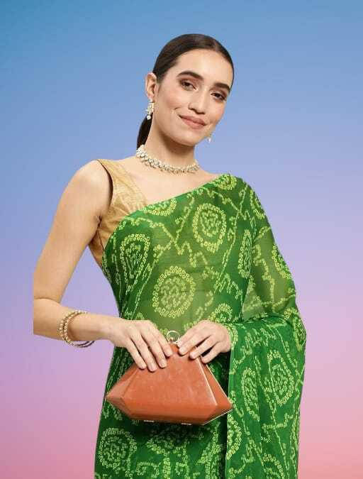     			SAREEYA16 Cotton Blend Printed Regular Saree With Unstitched Blouse Piece ( Green )