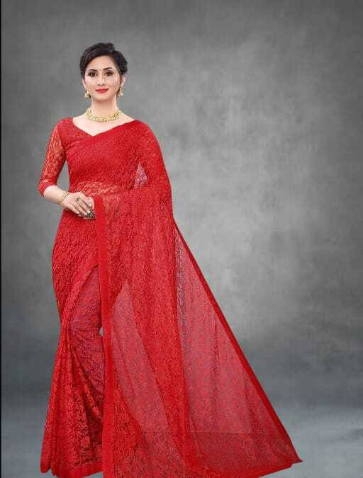 SAREEYA16 Cotton Blend Printed Regular Saree With Unstitched Blouse Piece ( Red ) SAREEYA16 Cotton Blend Printed Regular Saree With Unstitched Blouse Piece ( Red )