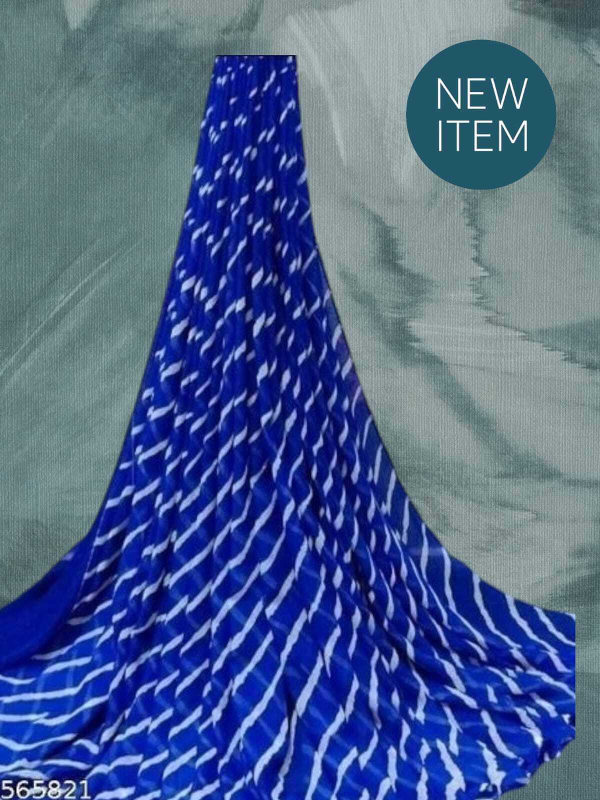     			SAREEYA16 Cotton Blend Printed Regular Saree With Unstitched Blouse Piece ( Navy Blue )