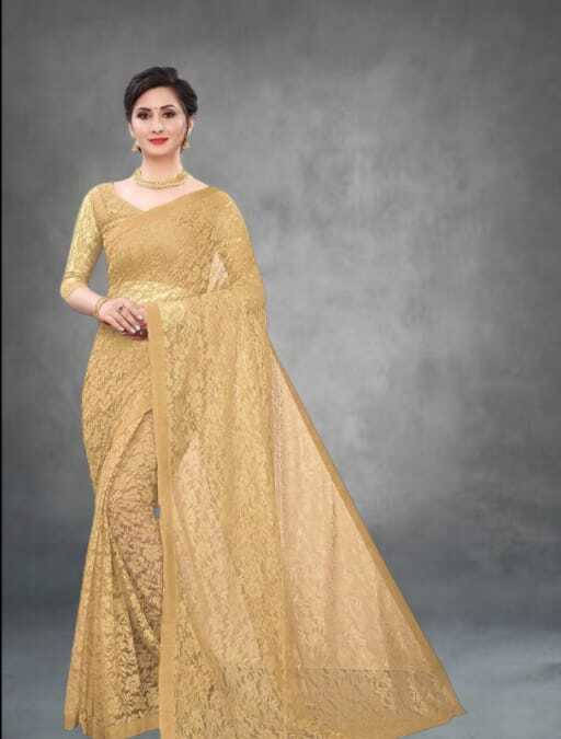 SAREEYA16 Cotton Blend Printed Regular Saree With Unstitched Blouse Piece ( Gold ) SAREEYA16 Cotton Blend Printed Regular Saree With Unstitched Blouse Piece ( Gold )
