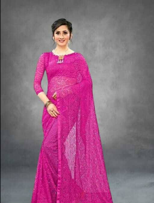     			SAREEYA16 Cotton Blend Self Design Regular Saree With Unstitched Blouse Piece ( Pink )