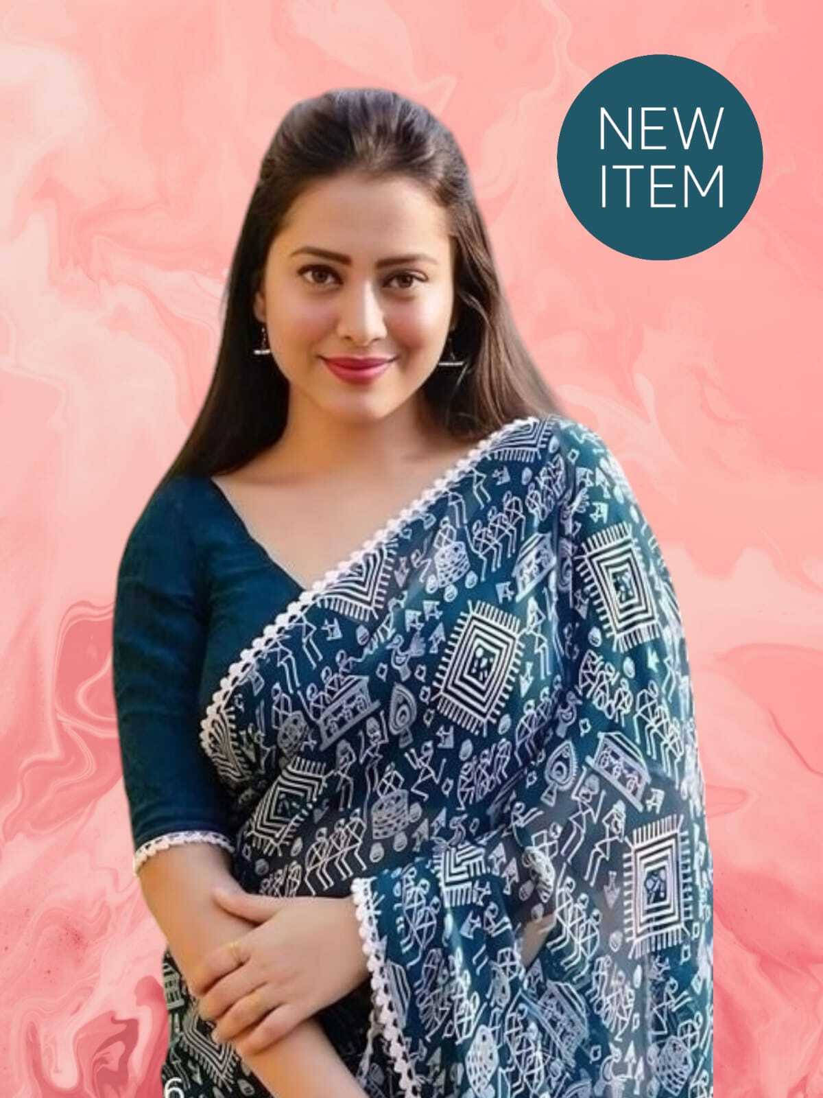 SAREEYA16 Cotton Blend Self Design Regular Saree With Unstitched Blouse Piece ( Blue ) SAREEYA16 Cotton Blend Self Design Regular Saree With Unstitched Blouse Piece ( Blue )