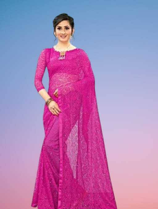     			SAREEYA16 Cotton Blend Self Design Regular Saree With Unstitched Blouse Piece ( Pink )