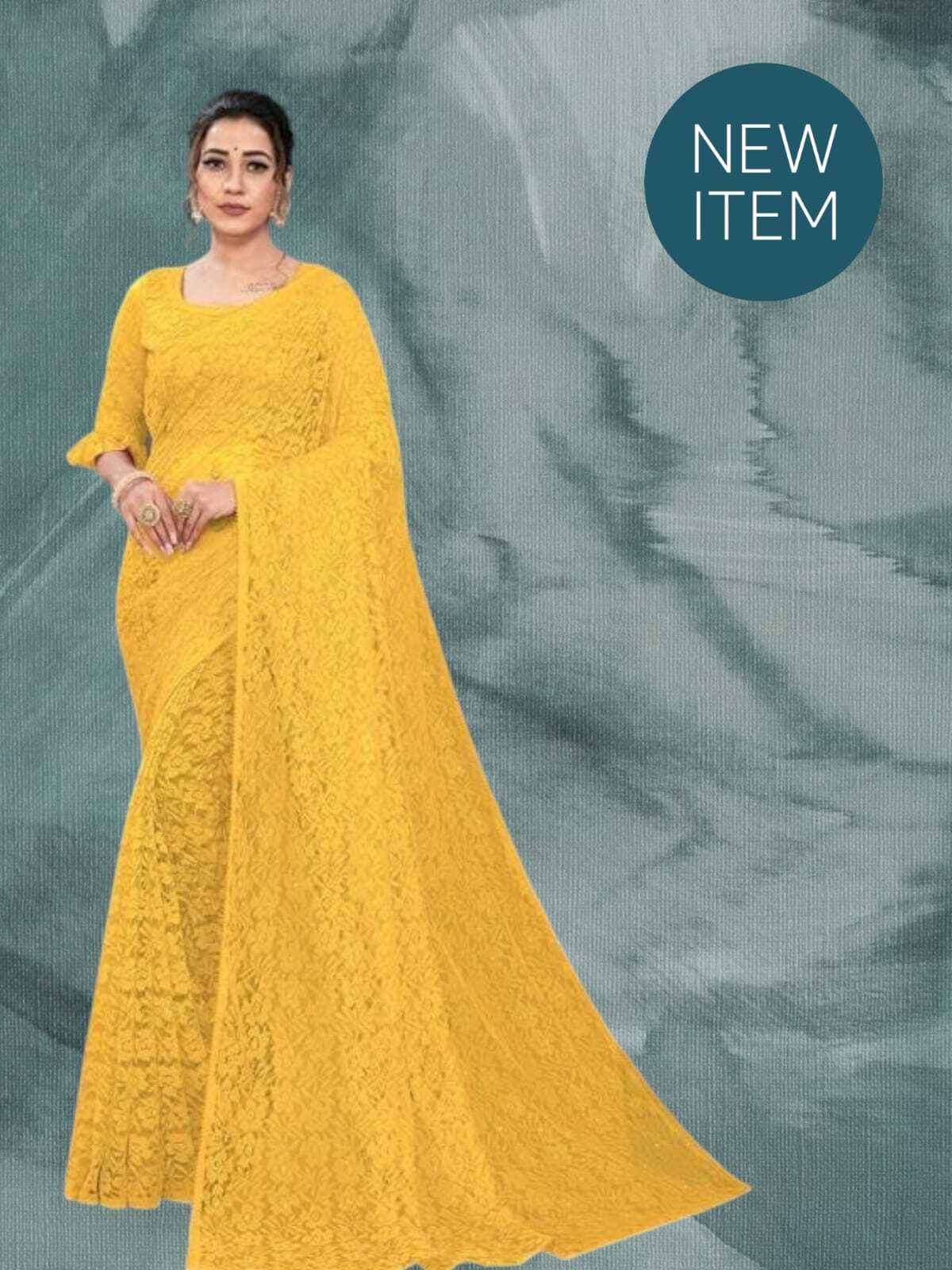 SAREEYA16 Cotton Blend Self Design Regular Saree With Unstitched Blouse Piece ( Yellow ) SAREEYA16 Cotton Blend Self Design Regular Saree With Unstitched Blouse Piece ( Yellow )