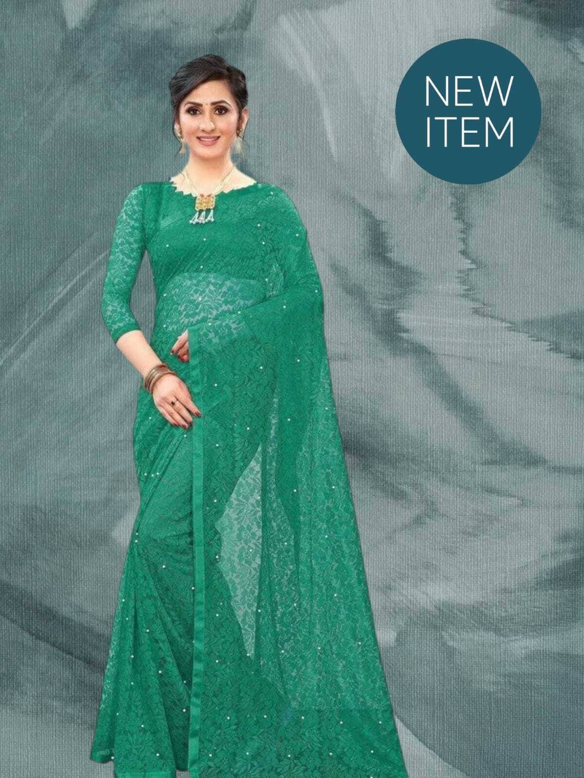    			SAREEYA16 Cotton Blend Self Design Regular Saree With Unstitched Blouse Piece ( Green )